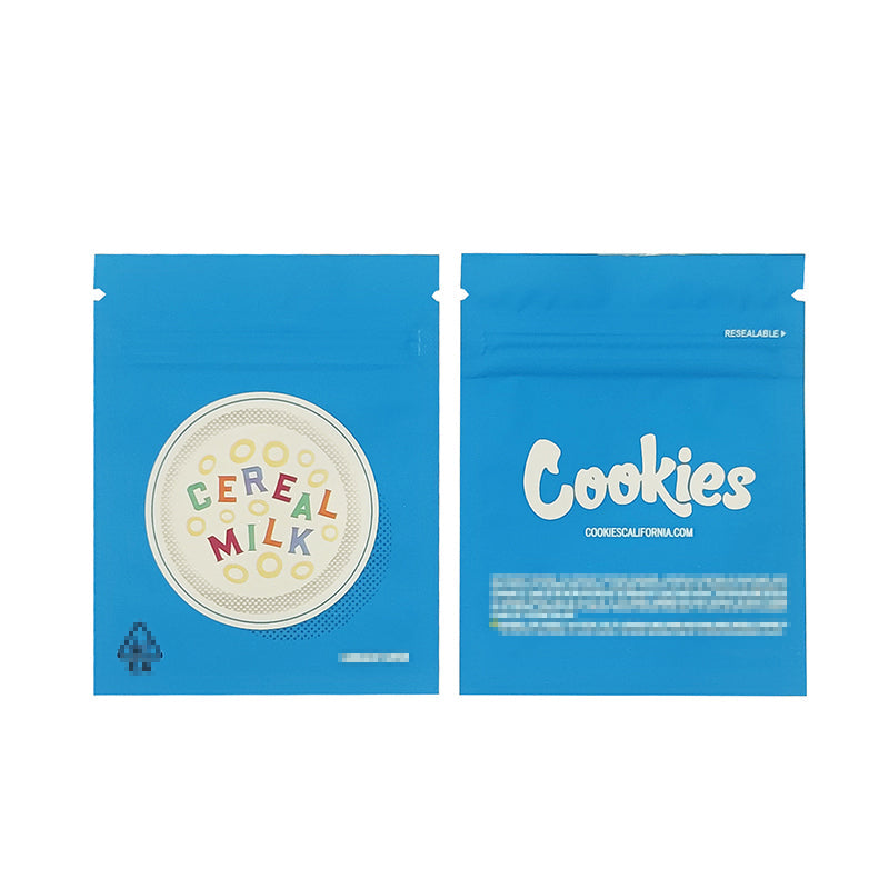 1g -3g Cookies Plastic Zipper Pouch With Stickers laser Anti Label Foil Bags Flavor Herb Flower Dry Tobacco Retail Bags