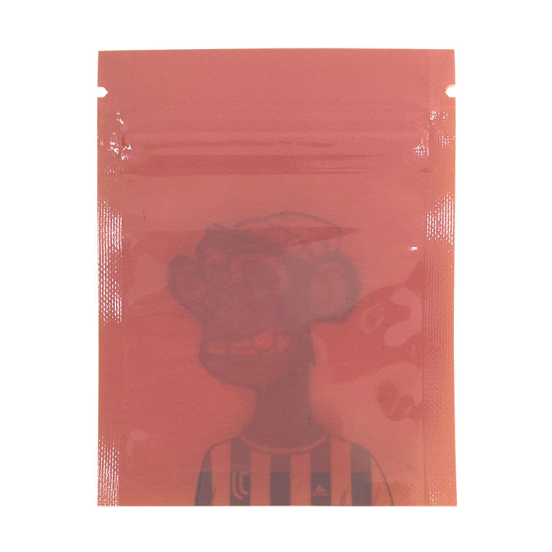 1g 7x9cm NFT Monkey Bag Aluminum Foil Zip Lock Pouch Cookie Packaging Customized Cookie Cigar Bags With Clear Window