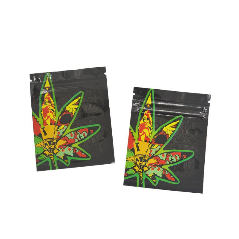11x14cm 3.5g Hologram Laser Zipper Bags Both Side Printed 100 pcs