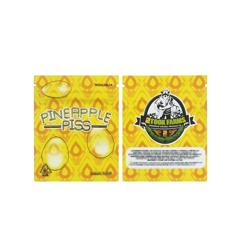 1g -3g Cookies Plastic Zipper Pouch With Stickers laser Anti Label Foil Bags Flavor Herb Flower Dry Tobacco Retail Bags