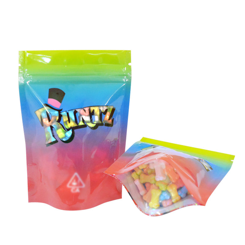 Runtz 1g-3.5g-28g Plastic Mylar Pouch Food Storage Bags Moisture Proof Bags Keep Aroma Pouch