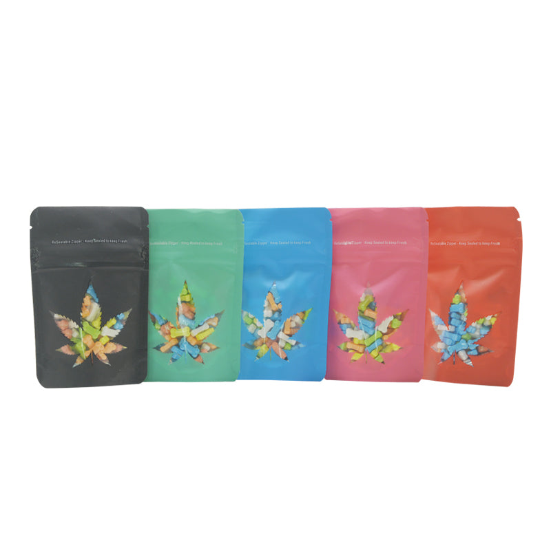 100 PCS Child proof Bags  Smell Proof Mylar Bag  Gummy Candy Packaging Child Resistant Exit Bag Zipper Pouch