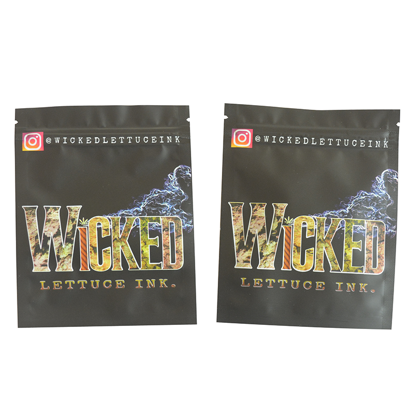 11x14cm 3.5g Hologram Laser Zipper Bags Both Side Printed 100 pcs
