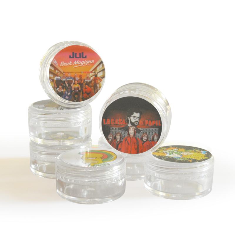 100 PCS 3g/5g Empty Small Jars Bottles Container Powder Little Cream Series With Stickers Label Capsules