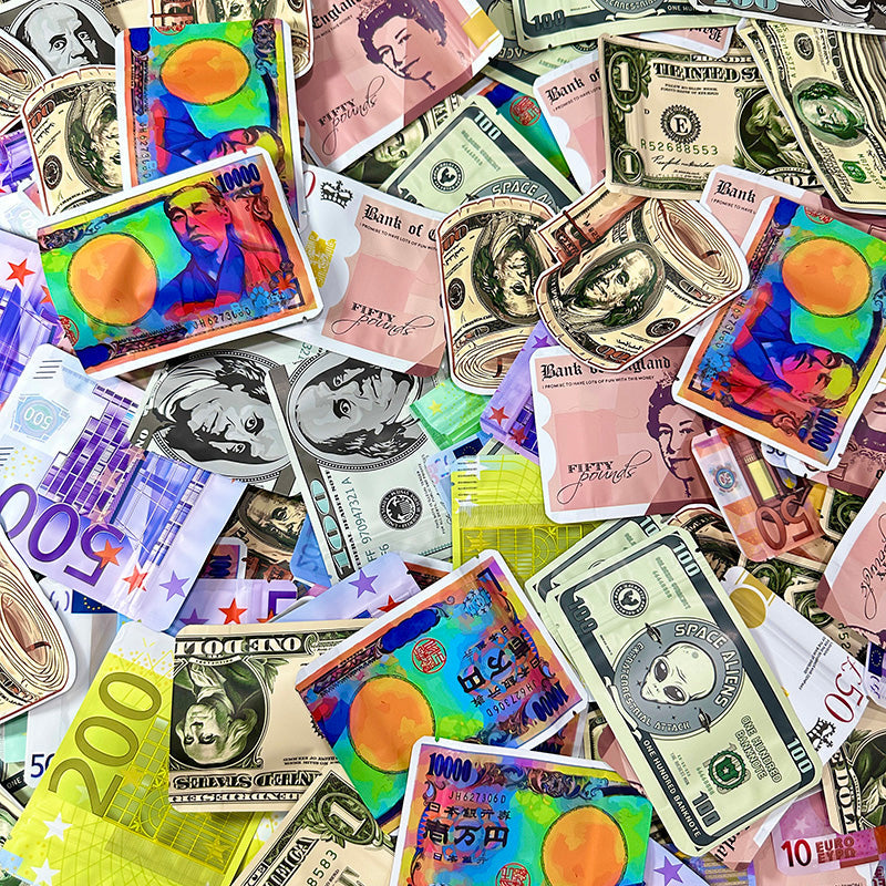 100 PCS Dollar Sign Pattern Money 1g-3.5g Mylar Bags Smell Proof Bag Tobacco Accessories U.S. Dollars Zip lock Bag Copy Props
