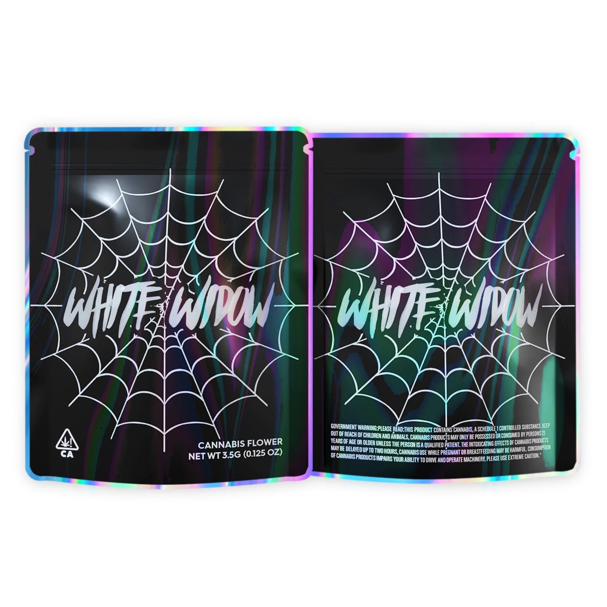 White Widow Mylar Bags 3.5 Grams