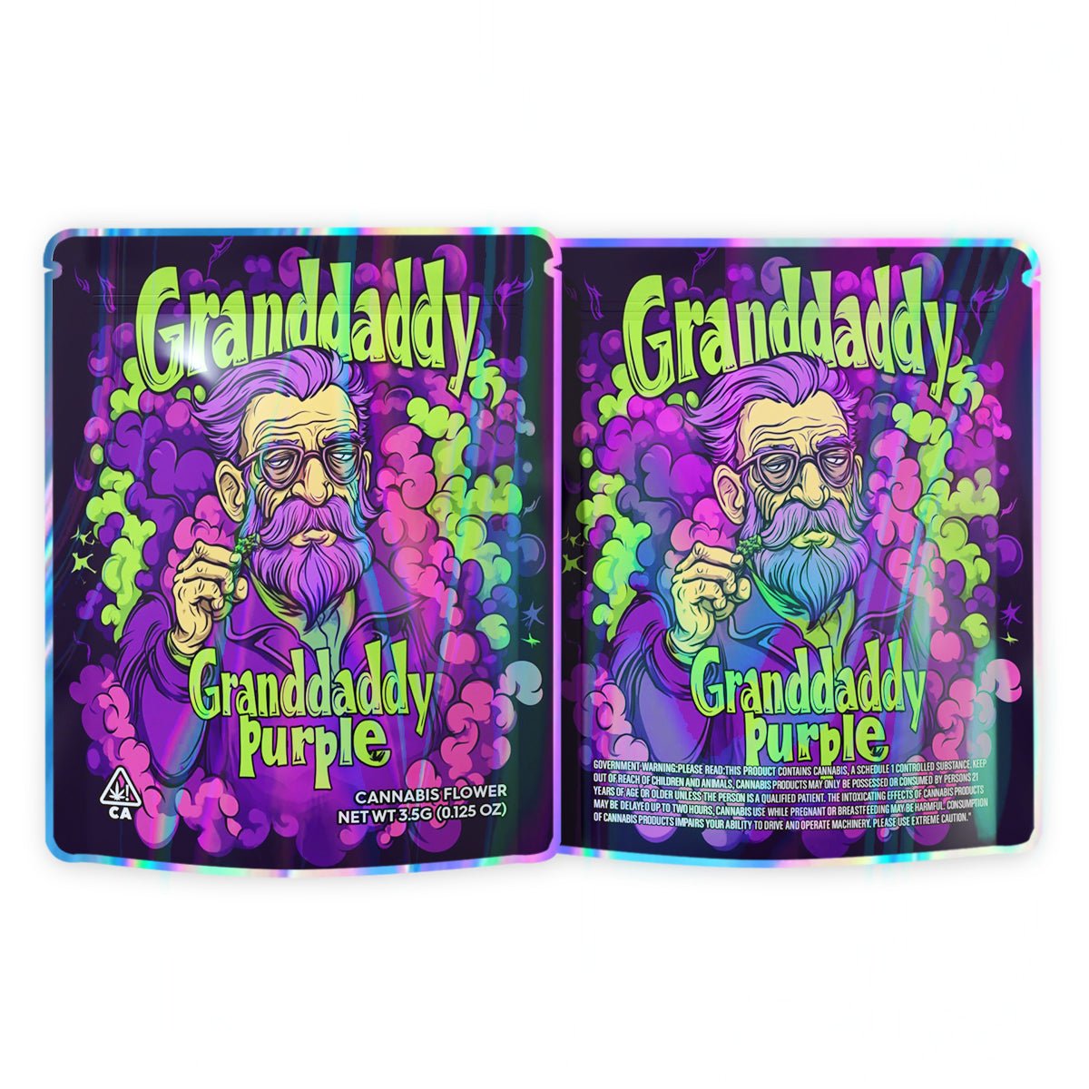 Granddaddy Purple Mylar Bags 3.5 Grams