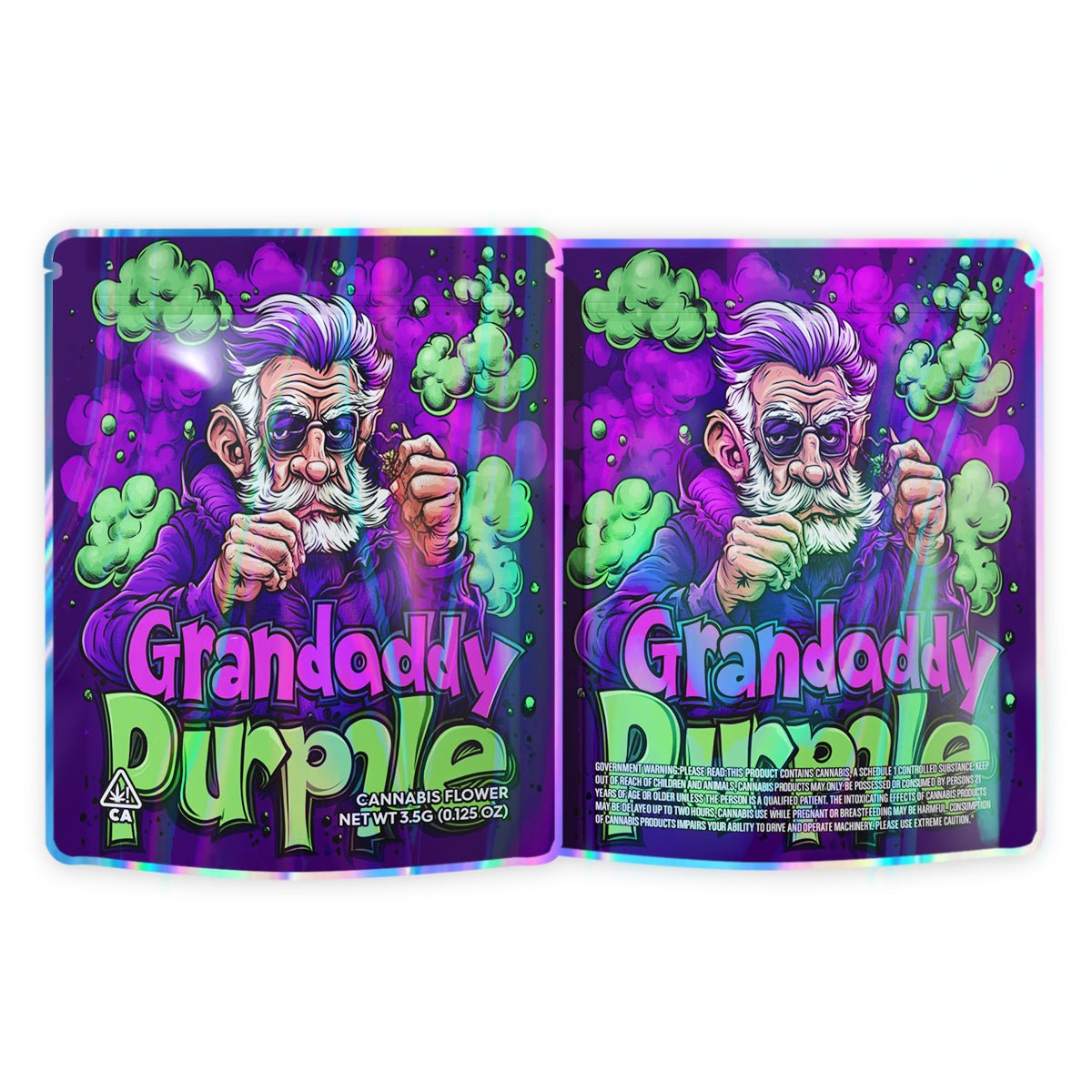 Granddaddy Purple Mylar Bags 3.5 Grams