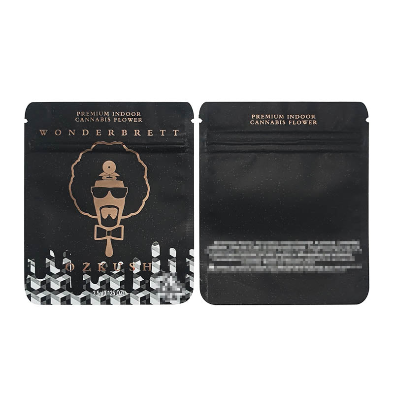 3.5g Cookies 100 PCS Soft PET Zipper Bags 3.5g Smell Proof Retail Bag Package Packaging North America