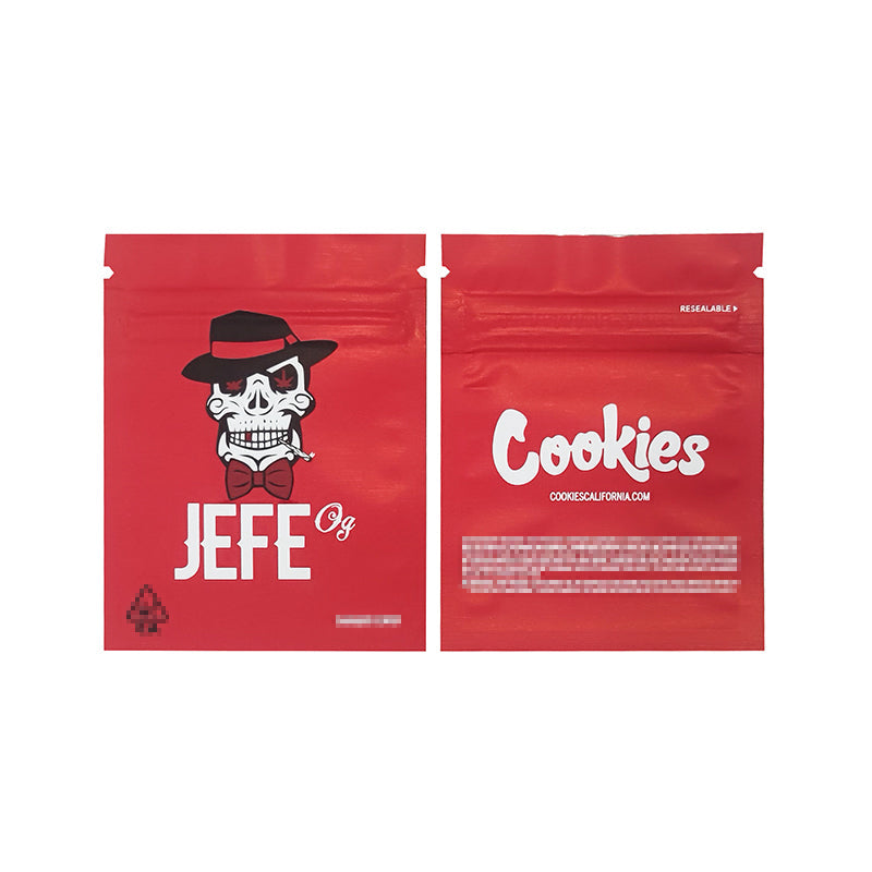 1g -3g Cookies Plastic Zipper Pouch With Stickers laser Anti Label Foil Bags Flavor Herb Flower Dry Tobacco Retail Bags