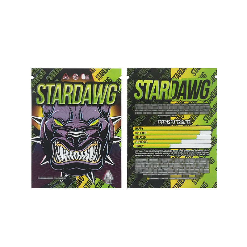 1g -3g Cookies Plastic Zipper Pouch With Stickers laser Anti Label Foil Bags Flavor Herb Flower Dry Tobacco Retail Bags