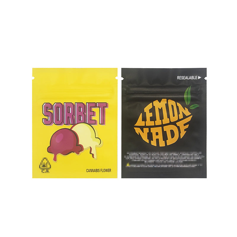 1g -3g Cookies Plastic Zipper Pouch With Stickers laser Anti Label Foil Bags Flavor Herb Flower Dry Tobacco Retail Bags