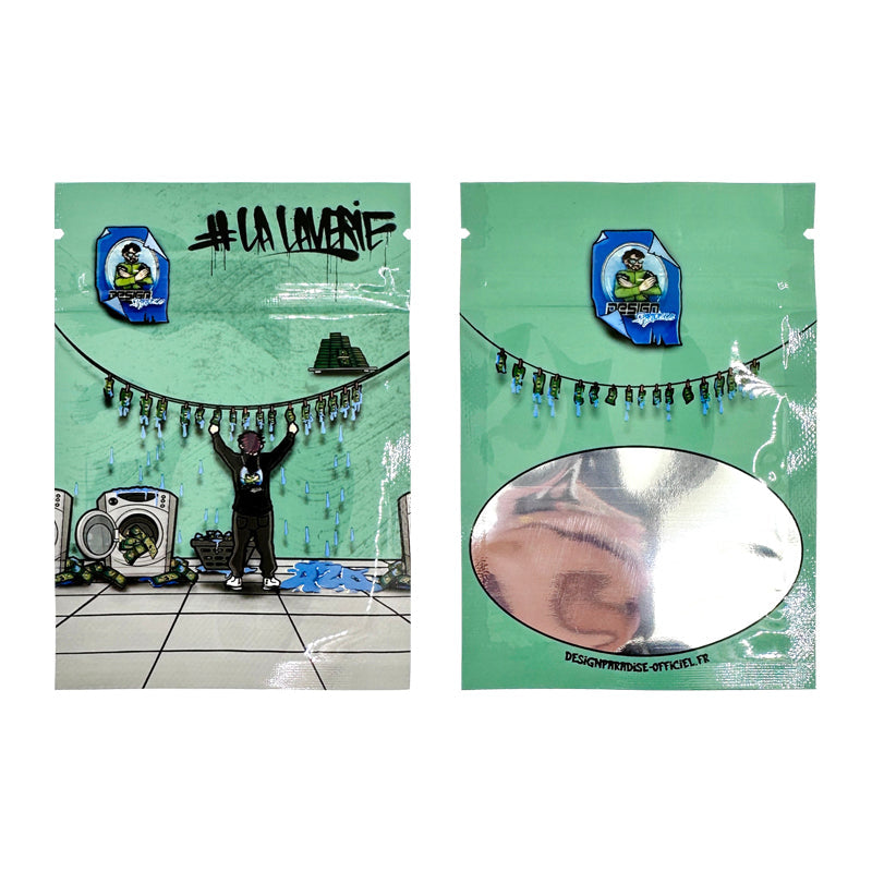 7x10cm With Clear Window Small Zipper Bags Mixed Design For 1g