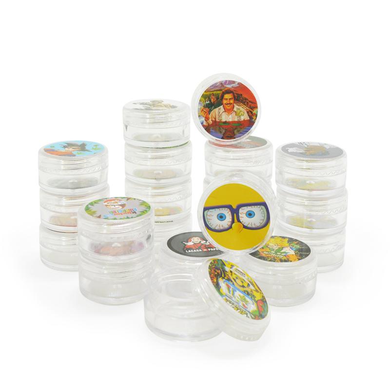 100 PCS 3g/5g Empty Small Jars Bottles Container Powder Little Cream Series With Stickers Label Capsules