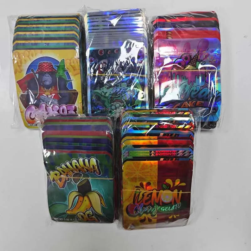 3.5 Gram Flower Packaging Mylar Bags Aluminum Foil Stand Up Pouches Custom Zip Lock Smell-proof Food Gummies Storage Plastic Bag