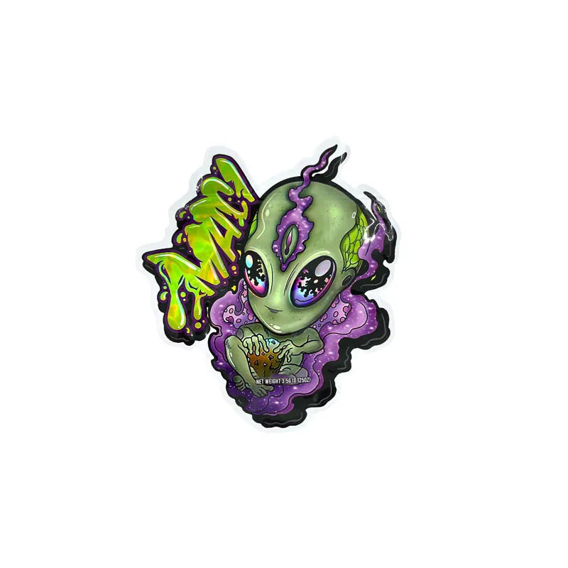 3.5g Plastic Zip Lock Special-shaped Bag Smell Proof Heat Seal Candy Gummies Packaging Custom Printed Aluminum Foil Mylar Bags