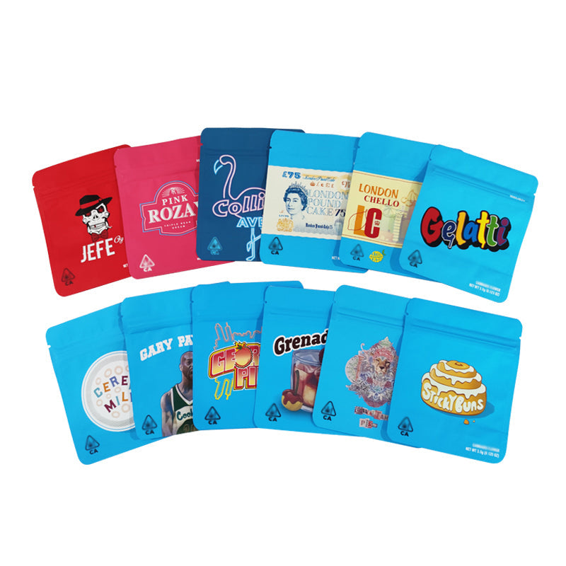 3.5g Cookies 100 PCS Soft PET Zipper Bags 3.5g Smell Proof Retail Bag Package Packaging North America