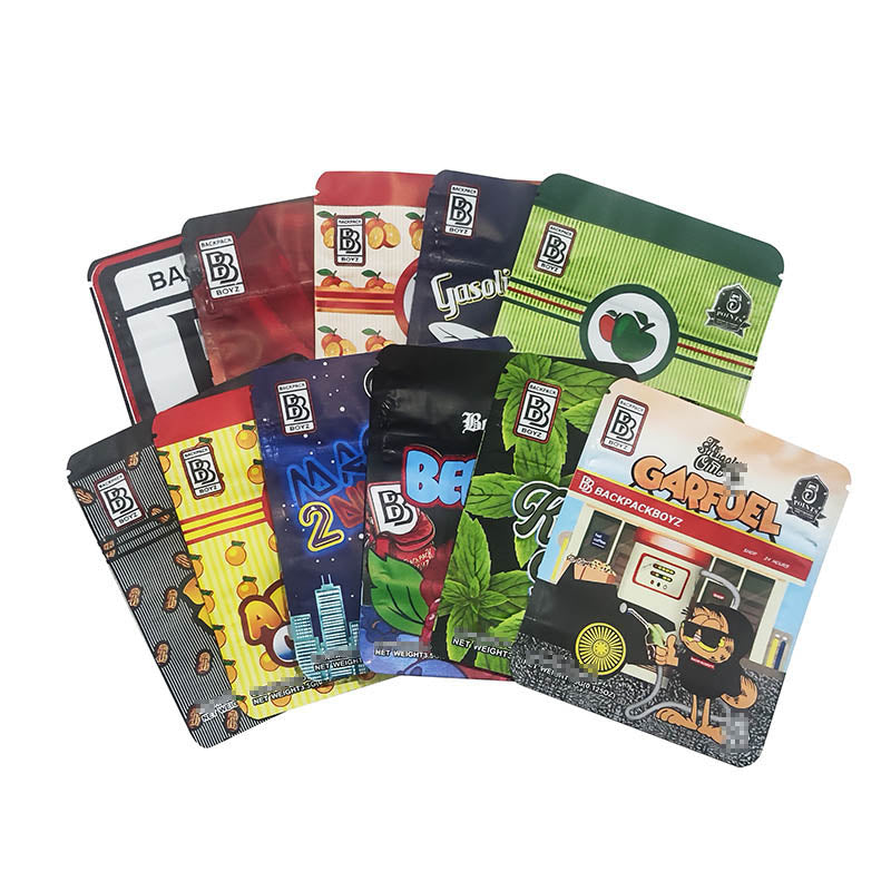 Backpack Boyz Plastic Bags 1g - 3.5g Smell Proof Flower CBD Edibles Cookies Packaging Child Resistant CR Exit Ziplock Mylar Children Proof Zipper Bags