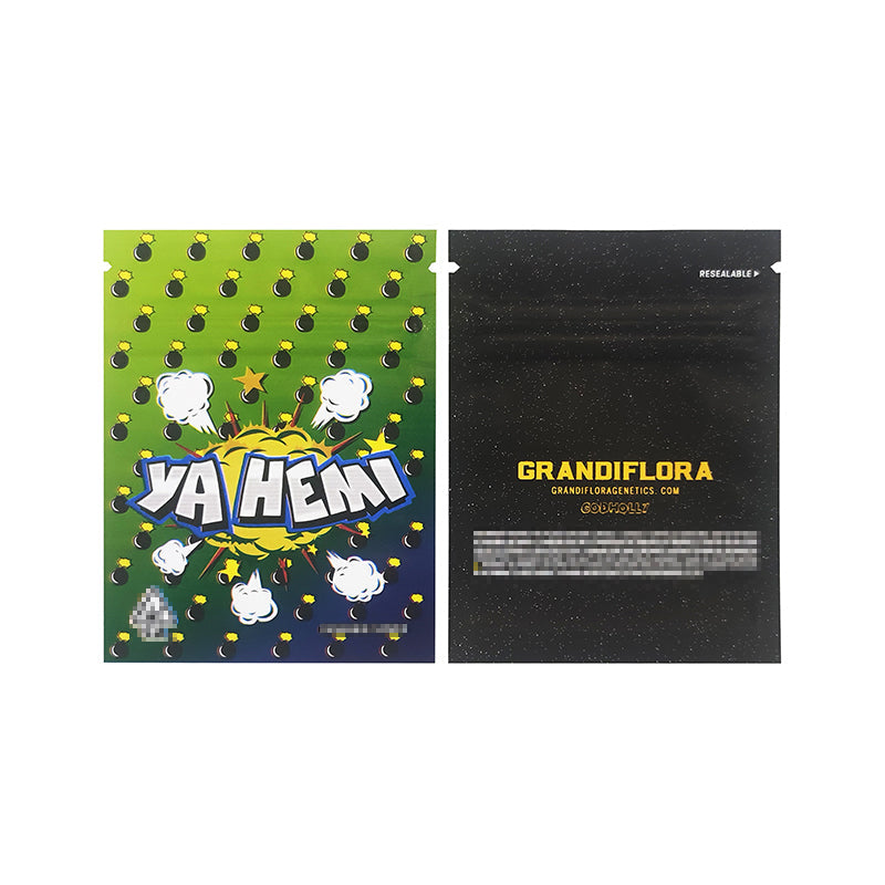 1g -3g Cookies Plastic Zipper Pouch With Stickers laser Anti Label Foil Bags Flavor Herb Flower Dry Tobacco Retail Bags