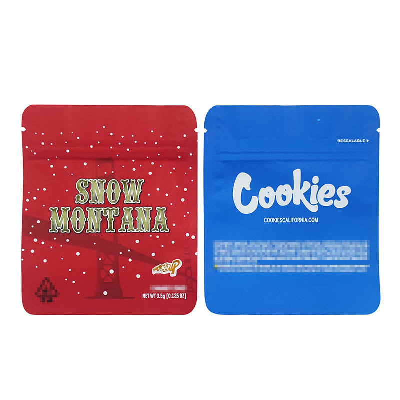 3.5g Cookies 100 PCS Soft PET Zipper Bags 3.5g Smell Proof Retail Bag Package Packaging North America