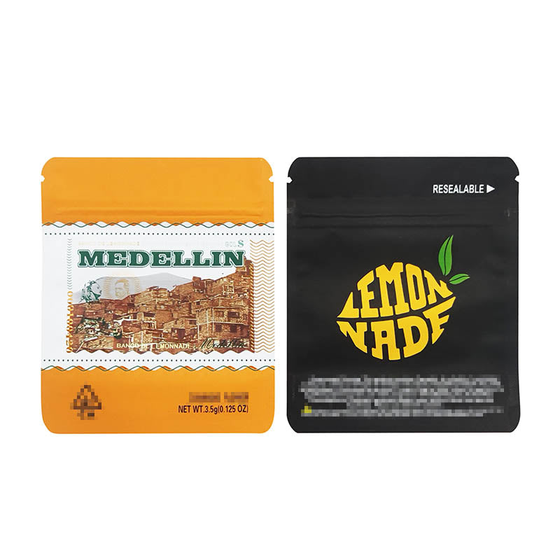 1g -3g Cookies Plastic Zipper Pouch With Stickers laser Anti Label Foil Bags Flavor Herb Flower Dry Tobacco Retail Bags