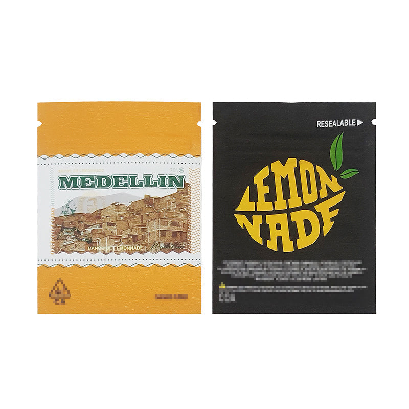 1g -3g Cookies Plastic Zipper Pouch With Stickers laser Anti Label Foil Bags Flavor Herb Flower Dry Tobacco Retail Bags