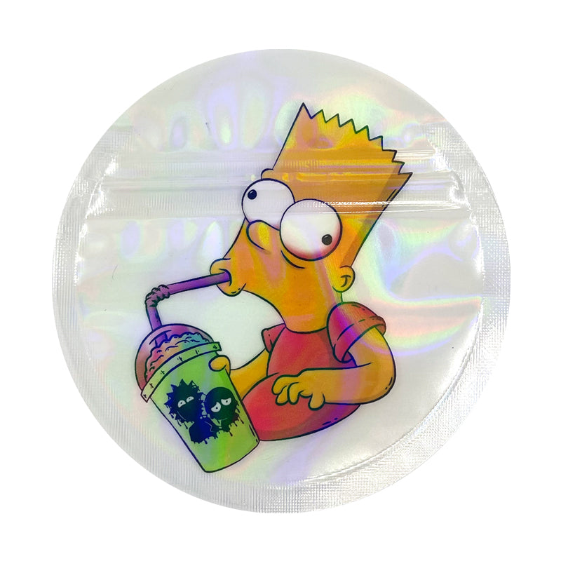 50 pcs 9x9cm Round Shape Bags Zip Lock Pouches Foil Food Pouches