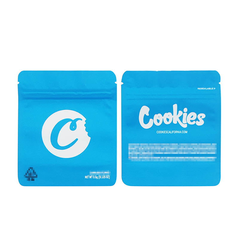 3.5g Cookies 100 PCS Soft PET Zipper Bags 3.5g Smell Proof Retail Bag Package Packaging North America