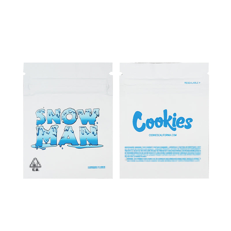 1g -3g Cookies Plastic Zipper Pouch With Stickers laser Anti Label Foil Bags Flavor Herb Flower Dry Tobacco Retail Bags