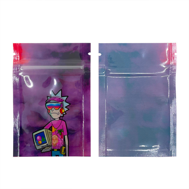 Small Size 6x9cm Candy Zipper Pouch With Clear Window Sample Bag Plastic Packaging