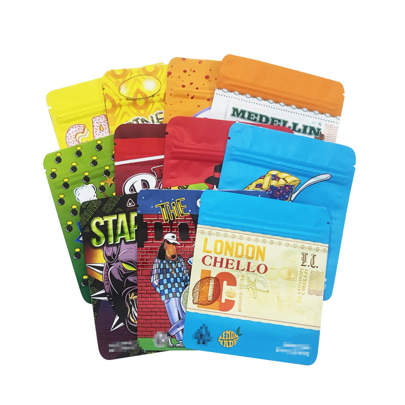 3.5g Cookies 100 PCS Soft PET Zipper Bags 3.5g Smell Proof Retail Bag Package Packaging North America