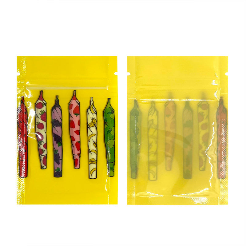 Small Size 6x9cm Candy Zipper Pouch With Clear Window Sample Bag Plastic Packaging