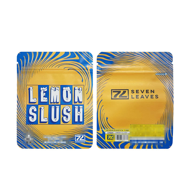 3.5g Seven Leaves Customized Your Logo Packaging Zipper Bags Both Side Printed 100 pcs