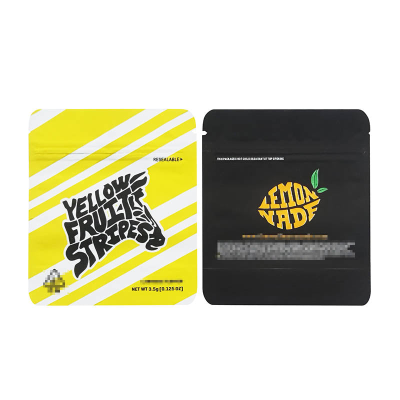 1g -3g Cookies Plastic Zipper Pouch With Stickers laser Anti Label Foil Bags Flavor Herb Flower Dry Tobacco Retail Bags