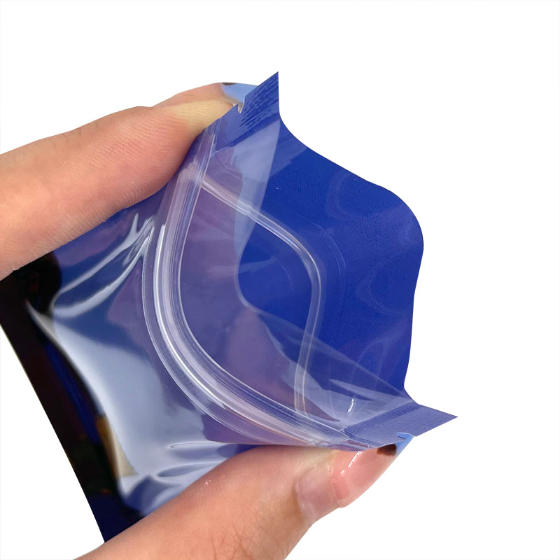 Small Size 6x9cm Candy Zipper Pouch With Clear Window Sample Bag Plastic Packaging