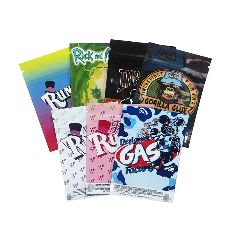 Runtz 1g-3.5g-28g Plastic Mylar Pouch Food Storage Bags Moisture Proof Bags Keep Aroma Pouch