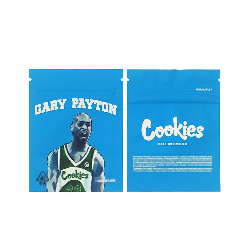 1g -3g Cookies Plastic Zipper Pouch With Stickers laser Anti Label Foil Bags Flavor Herb Flower Dry Tobacco Retail Bags