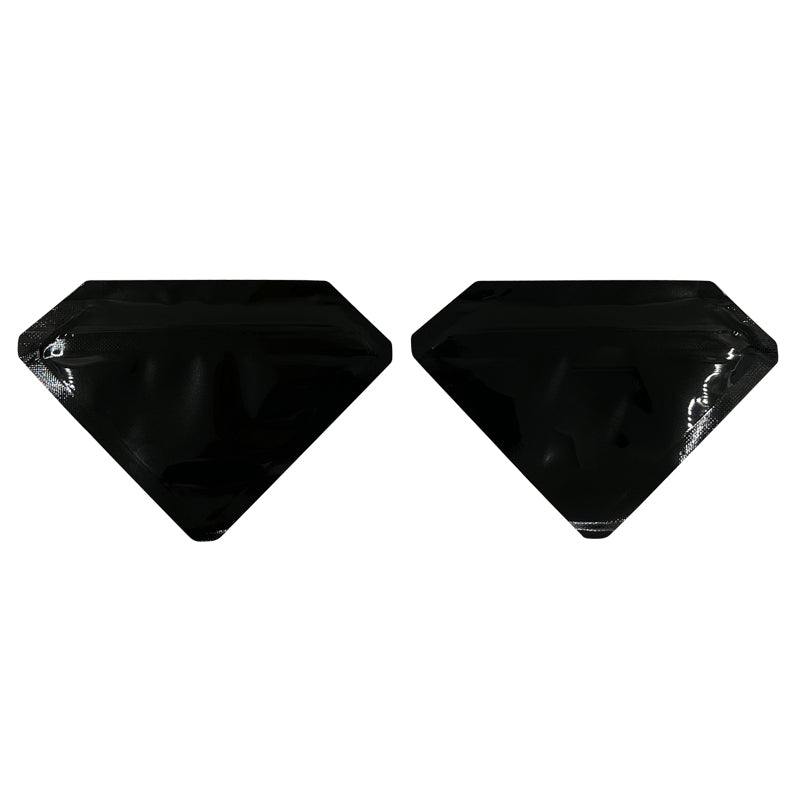 Black Colors Shape Bag Zip Lock Pouch Small Packaging Customized Logo Cigar Bags 100 PCS