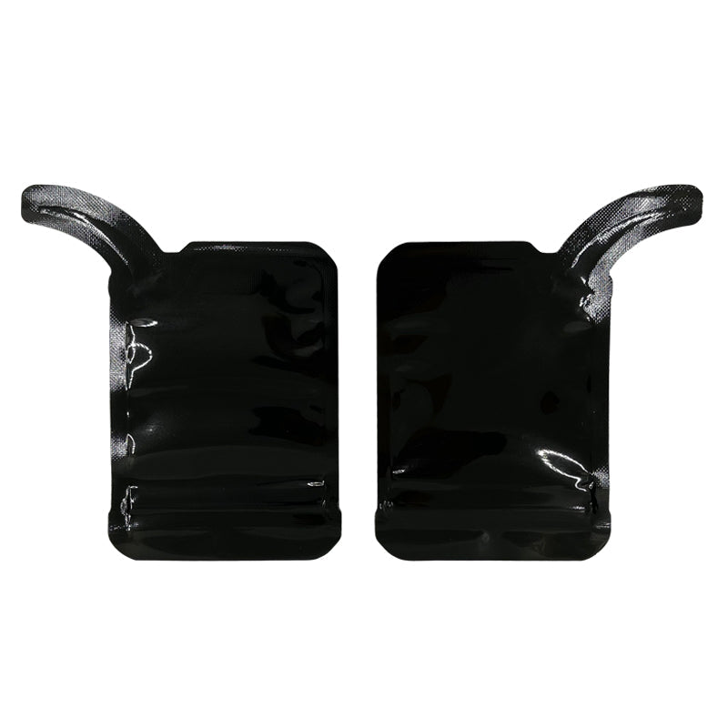 Black Colors Shape Bag Zip Lock Pouch Small Packaging Customized Logo Cigar Bags 100 PCS