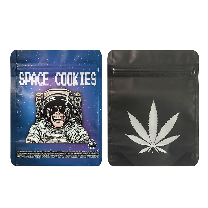 BACKWOODS Zipper Bags With Clear Window 3.5g Stand Up Ziplock Pouch 100 PCS