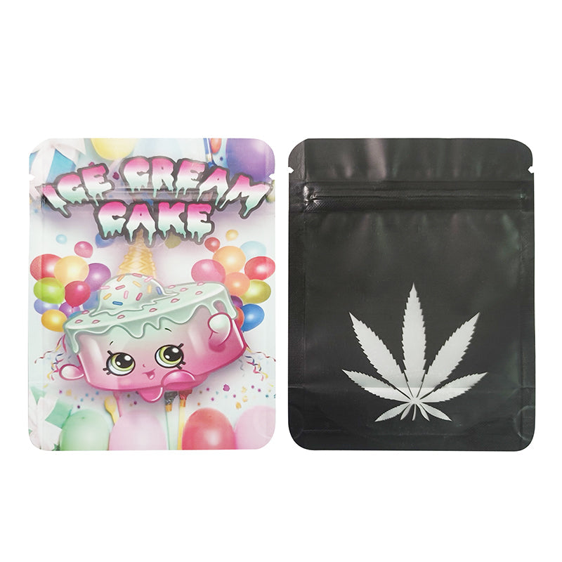 BACKWOODS Zipper Bags With Clear Window 3.5g Stand Up Ziplock Pouch 100 PCS