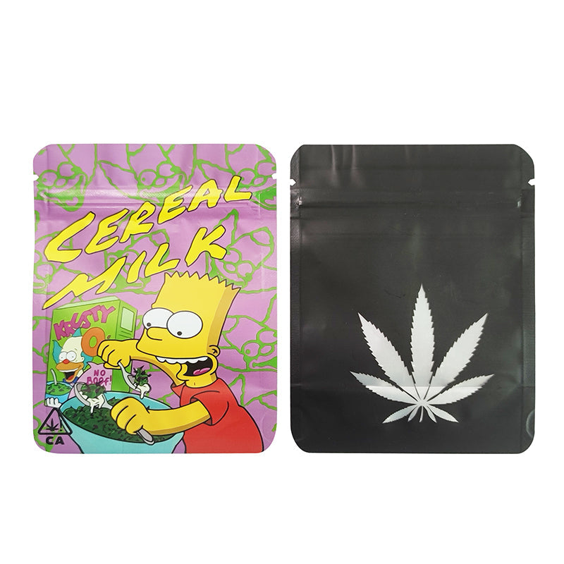 BACKWOODS Zipper Bags With Clear Window 3.5g Stand Up Ziplock Pouch 100 PCS