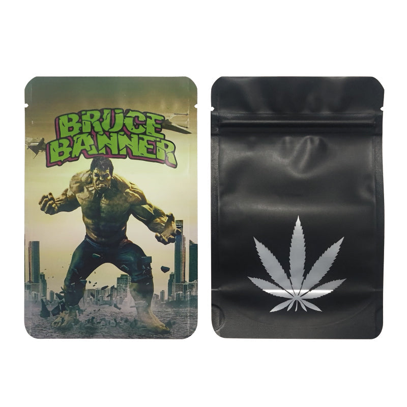 BACKWOODS Zipper Bags With Clear Window 3.5g Stand Up Ziplock Pouch 100 PCS