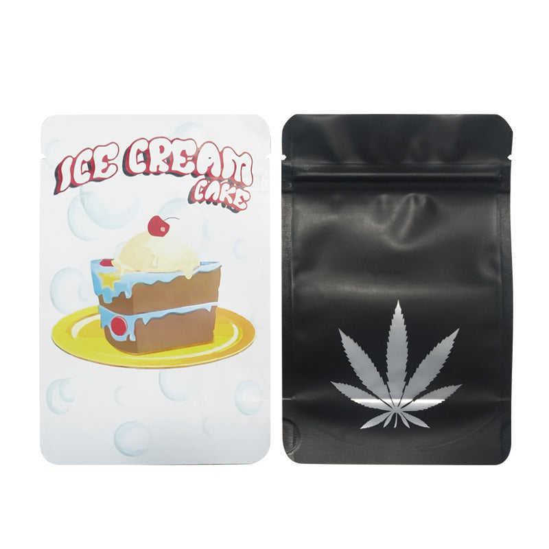 BACKWOODS Zipper Bags With Clear Window 3.5g Stand Up Ziplock Pouch 100 PCS