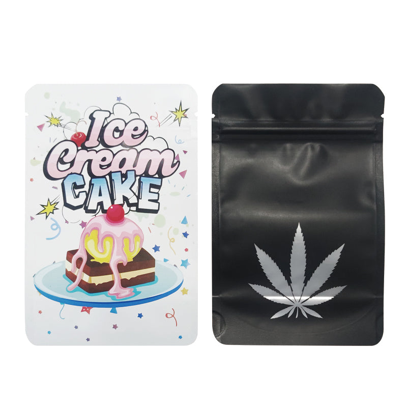 BACKWOODS Zipper Bags With Clear Window 3.5g Stand Up Ziplock Pouch 100 PCS