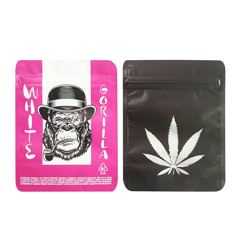 BACKWOODS Zipper Bags With Clear Window 3.5g Stand Up Ziplock Pouch 100 PCS