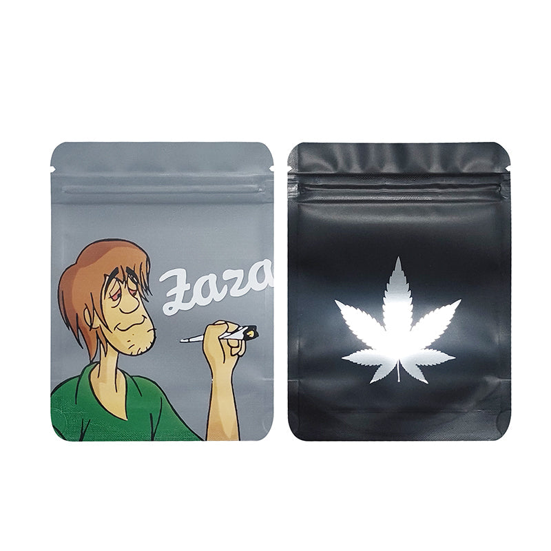BACKWOODS Zipper Bags With Clear Window 3.5g Stand Up Ziplock Pouch 100 PCS
