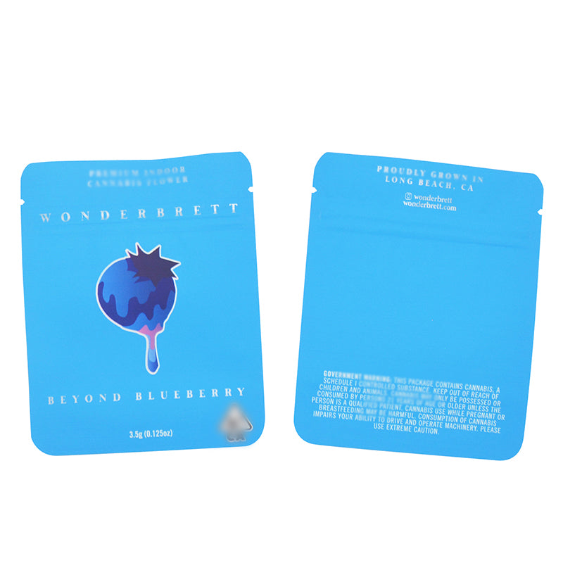 3.5g Cookies 100 PCS Soft PET Zipper Bags 3.5g Smell Proof Retail Bag Package Packaging North America