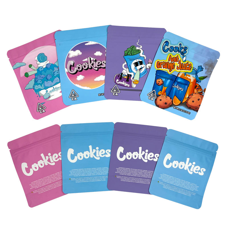 New Cookies 3.5g Soft Touch Material 4''x5'' 100 PCS For 4 Mixed Designs