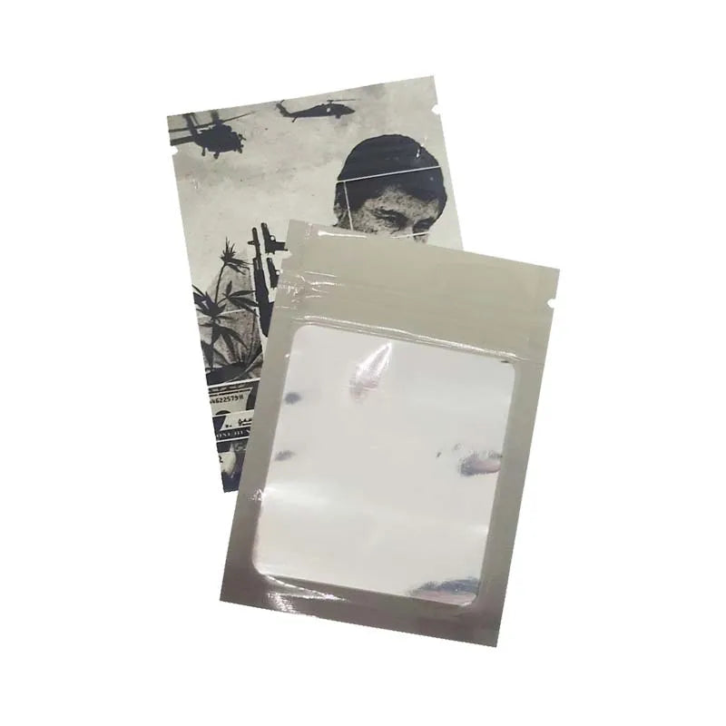 Cartoon Mylar Bags 1g Plastic Zip Lock Smell Proof Food Aluminum Foil Clear Window Edibles Candy Packaging Beuh Pouch Wholesale